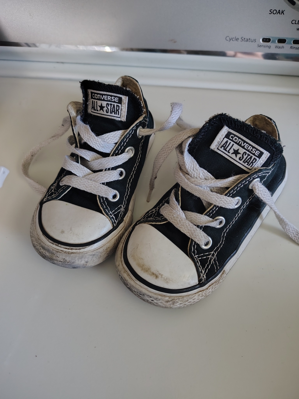 Toddler 7 Converse All Star Kids Black Canvas Sneakers
